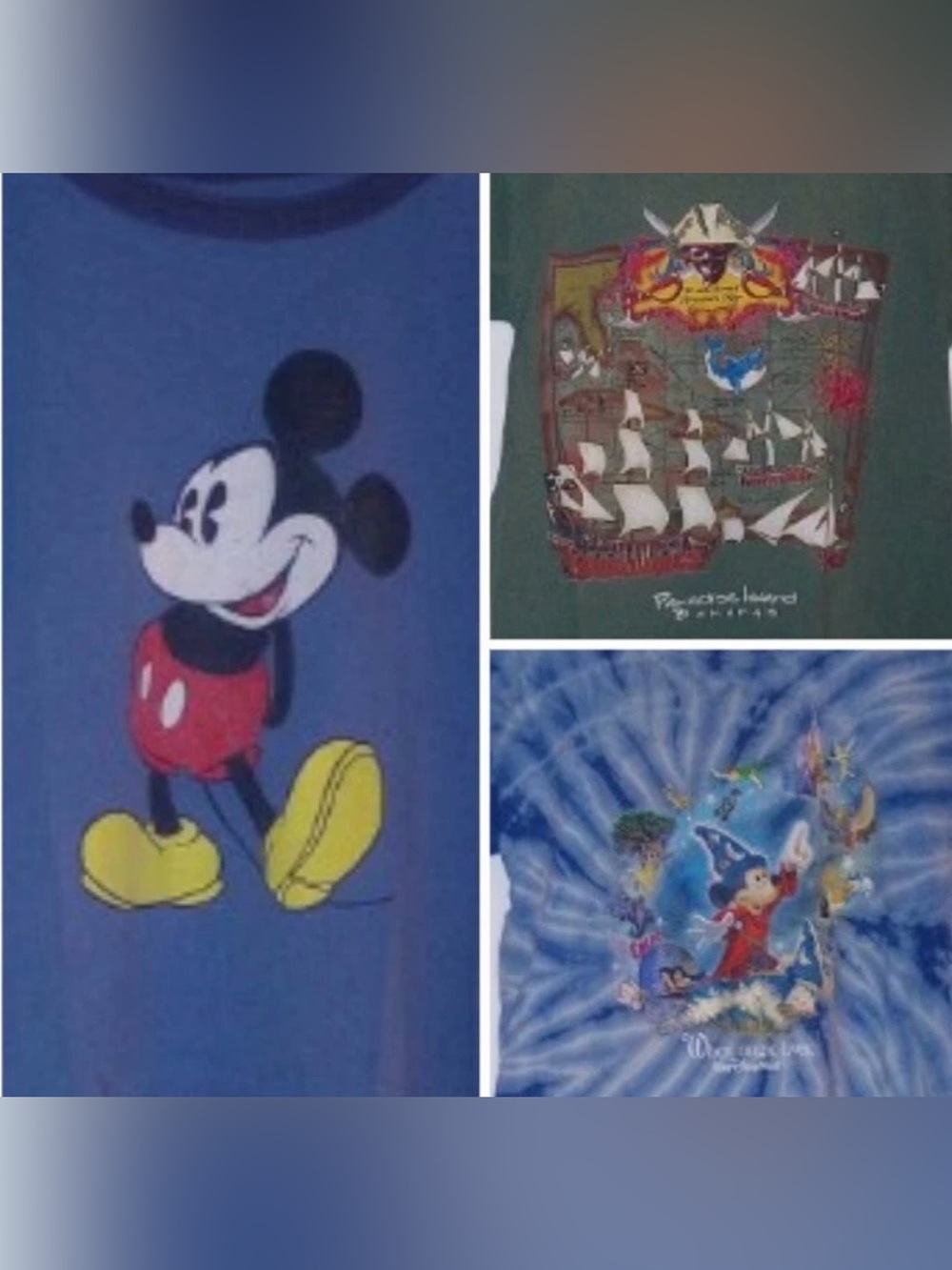 Disney Mickey Mouse Tye Dye Pirates of the Caribbean sz Sm XS Kids Vacation